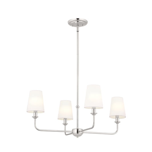 Kichler Pallas 4 -Light Polished Nickel Traditional For Use in Bedrooms, Dining Rooms, Foyers, Kitchens, Living Rooms Chandelier 5269690