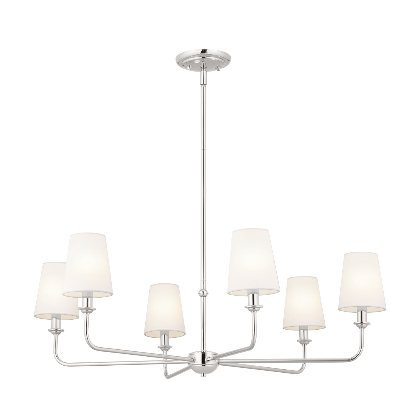 Kichler Pallas 6 -Light Nickel Traditional For Use in Bedrooms, Dining Rooms, Foyers, Kitchens, Living Rooms Chandelier 5269727