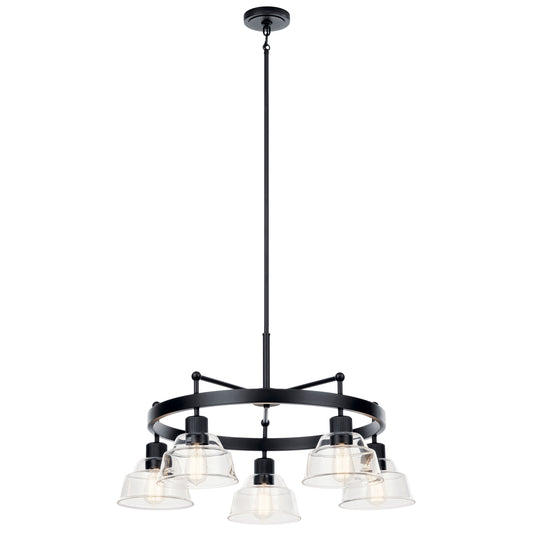 Kichler Eastmont 5 -Light Black Vintage For Use in Bedrooms, Dining Rooms, Foyers, Kitchens, Living Rooms Chandelier 5271886