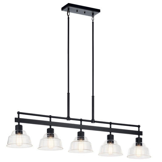 Kichler Eastmont 5 -Light Black Vintage For Use in Bedrooms, Dining Rooms, Foyers, Kitchens, Living Rooms Chandelier 5271881