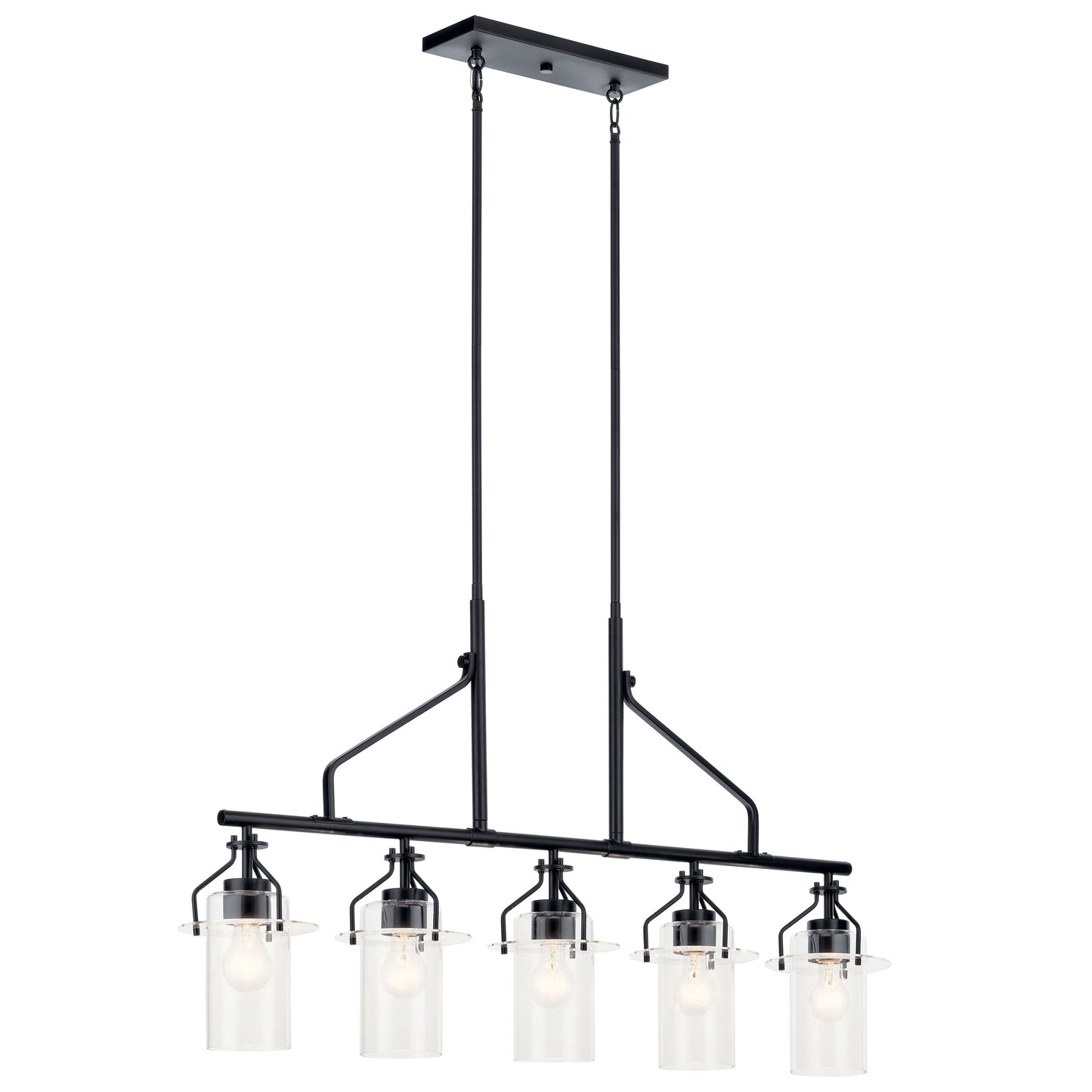 Kichler Everett 5 -Light Black Industrial For Use in Bedrooms, Dining Rooms, Foyers, Kitchens, Living Rooms Chandelier 5271905