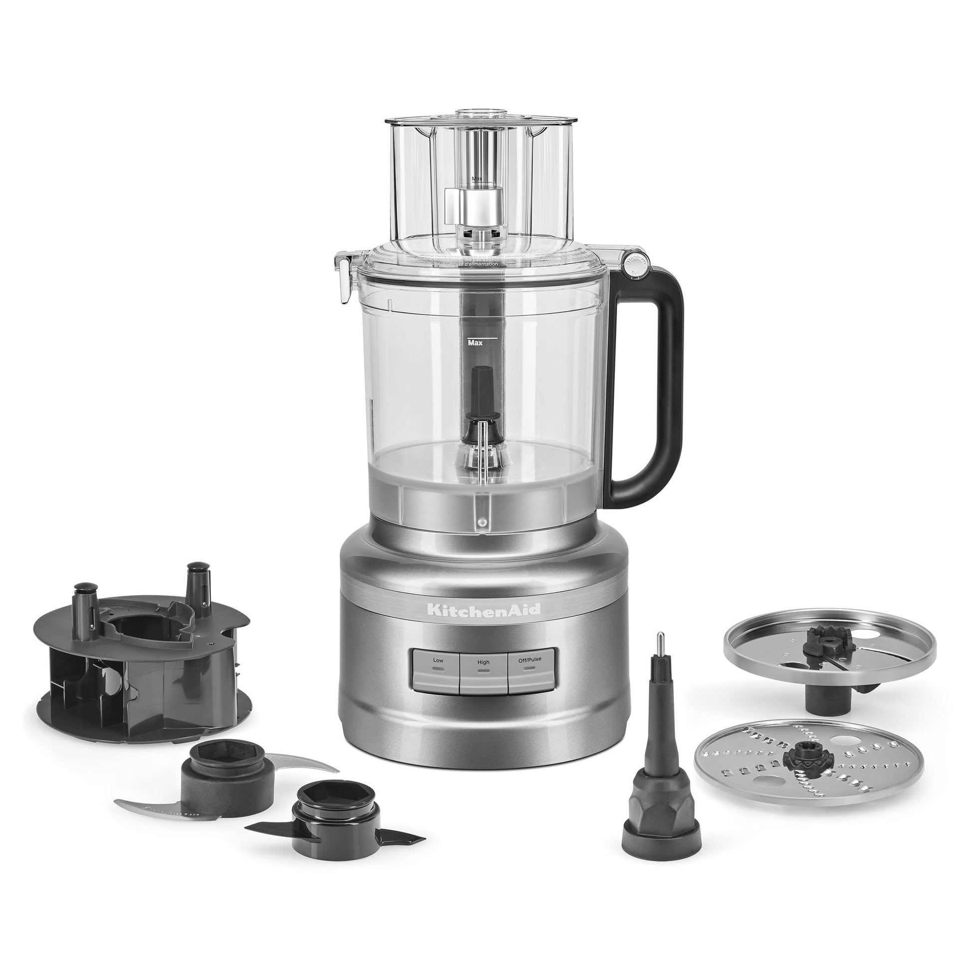 KitchenAid 13 Cups 500-Watt Food Processor (Contour Silver) KFP1318CU