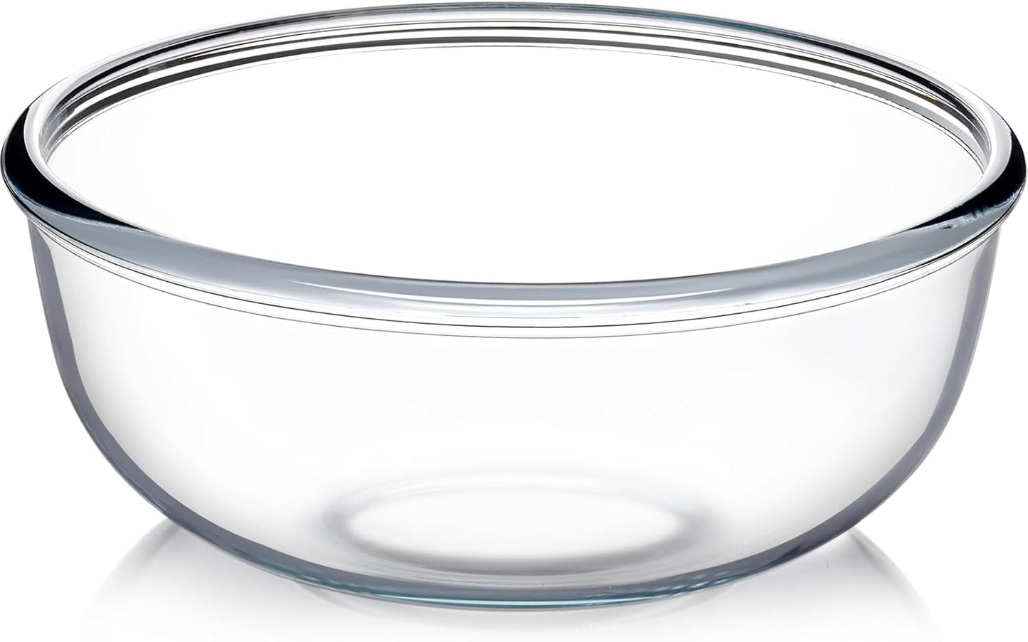 NUTRIUPS 6 Quart Large Glass Mixing Bowl, Clear Large Salad Bowls Glass Big Mixing Bowls for Kitchen