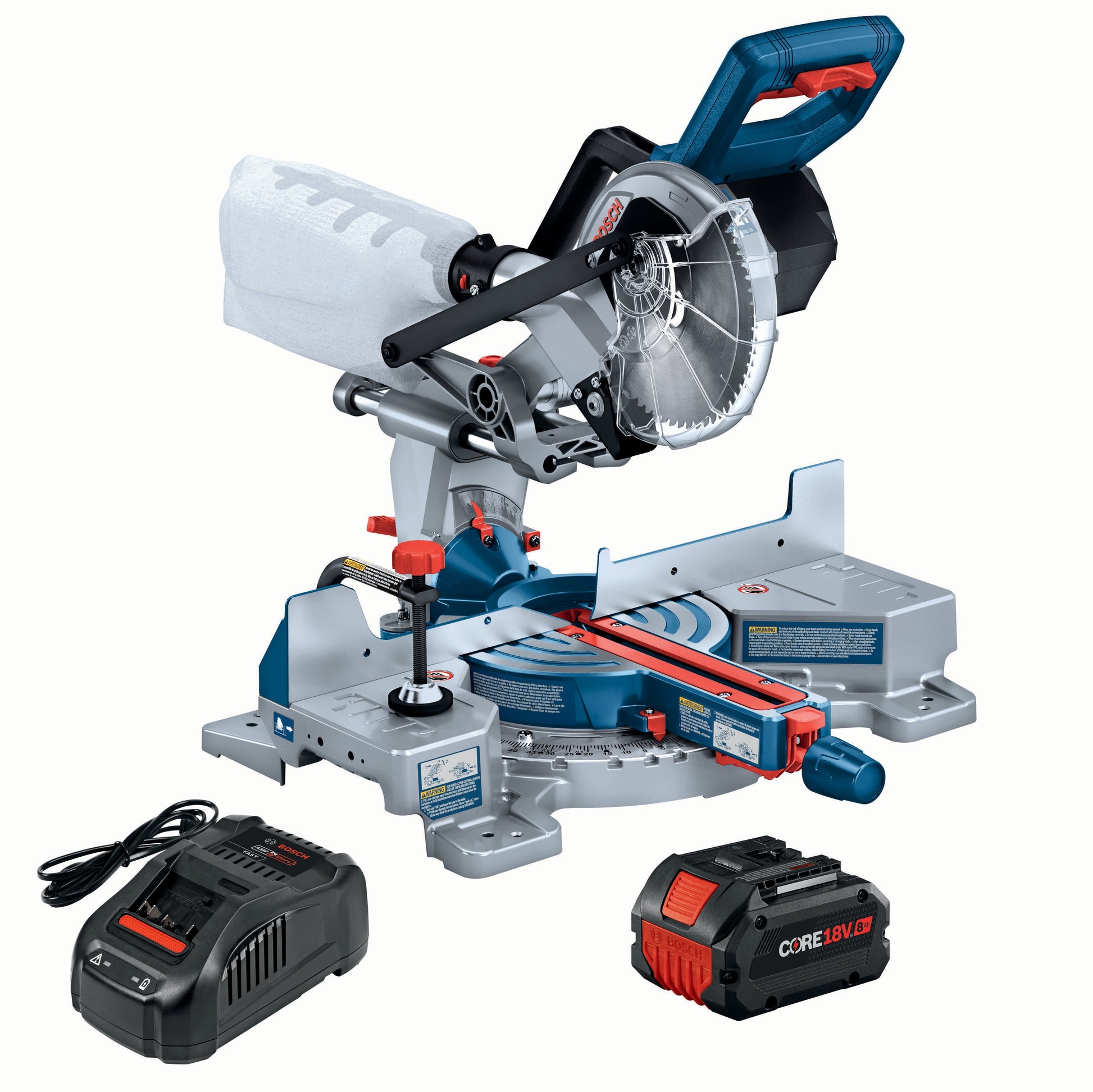 Bosch GCM18V-07SN14 7-1/4-in 8-Amp 18-volt Single Bevel Sliding Compound Cordless Miter Saw (Battery and Charger Included) GCM18V-07SN14
