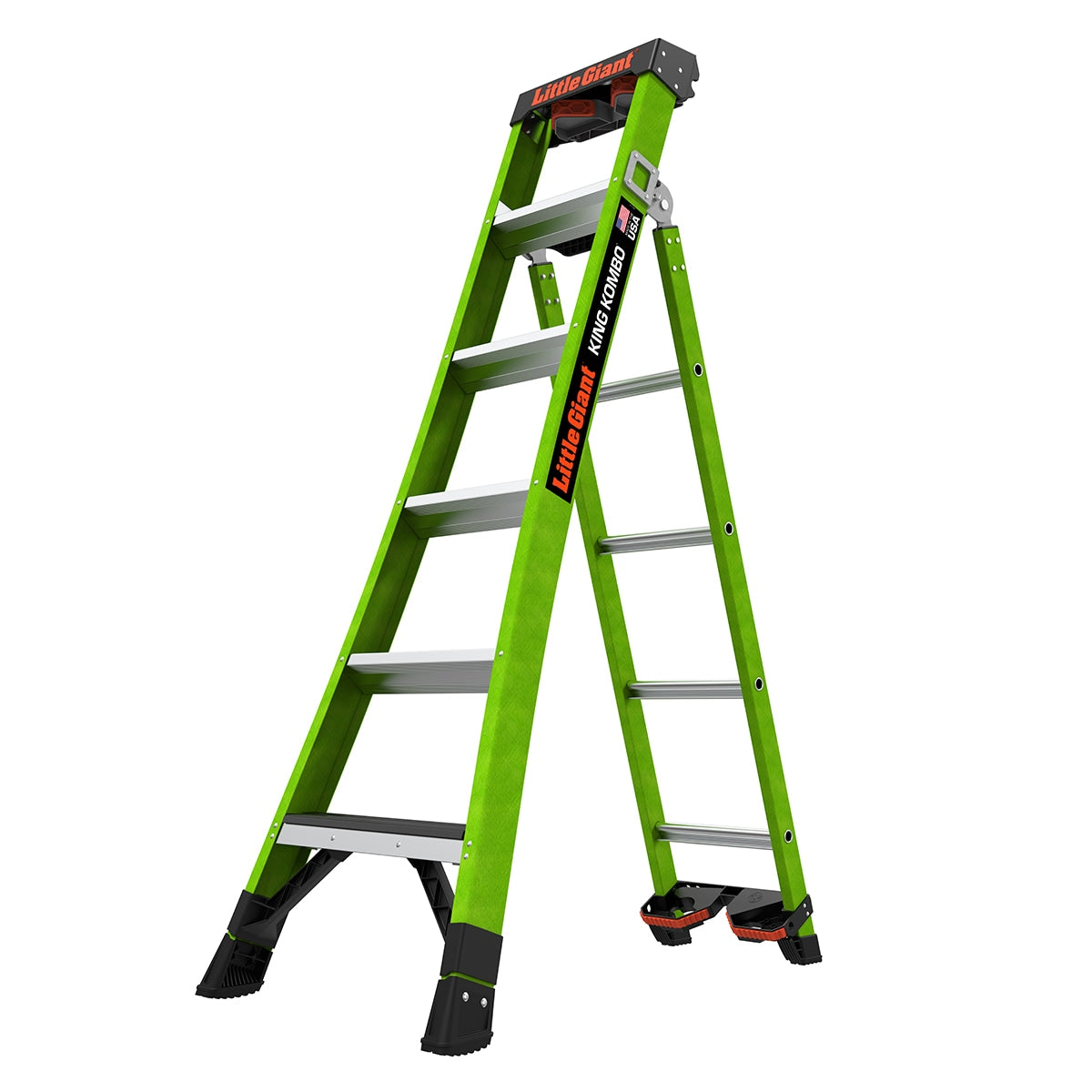 Little Giant Ladders King Kombo 2 13.1-ft Reach Type 1aa- 375-lb Load Capacity Multi-Position Ladder 13906-071