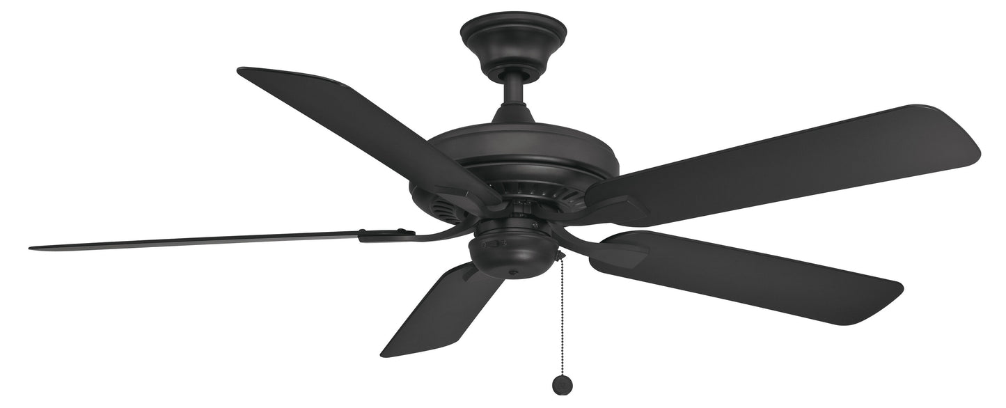 Fanimation Edgewood52 52-in Outdoor Black with Black Blades Ceiling Fan Light Kit Compatible ( 5 -Blade ) 5326934