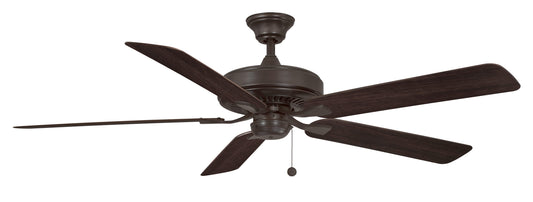 Fanimation Edgewood60 60-in Outdoor Dark Bronze with Dark Walnut Blades Ceiling Fan Light Kit Compatible ( 5 -Blade ) 5327030