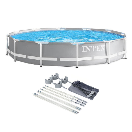 Intex 12-ft x 12-ft x 30-in Metal frame Round Above-Ground Pool with Filter Pump