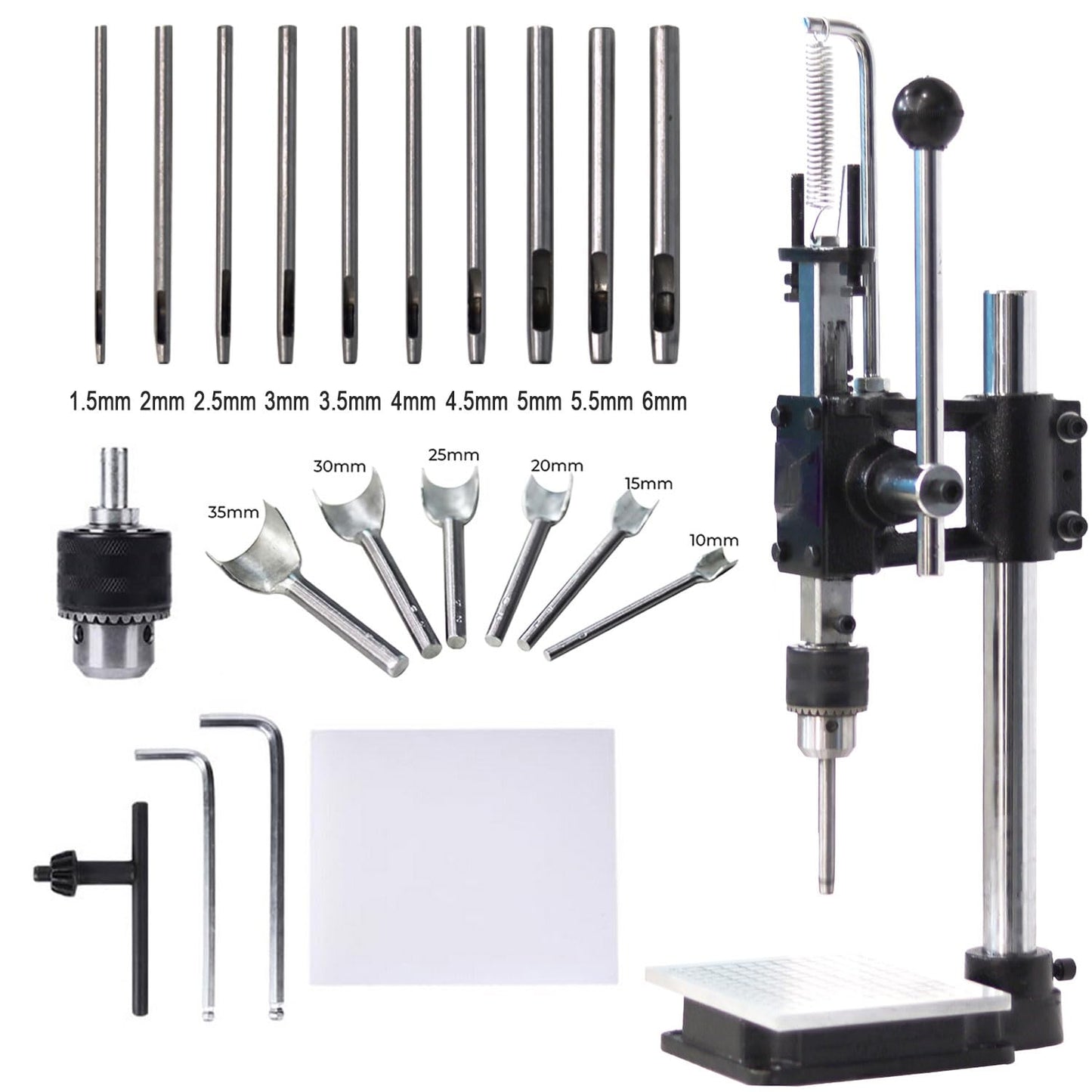 Leather Hole Punch Tool, Belt Hole Puncher for Leather, Press Machine for DIY Craft, Cutting, Forming Pressing, Install Rivets and Snap Buttons, Working Tool