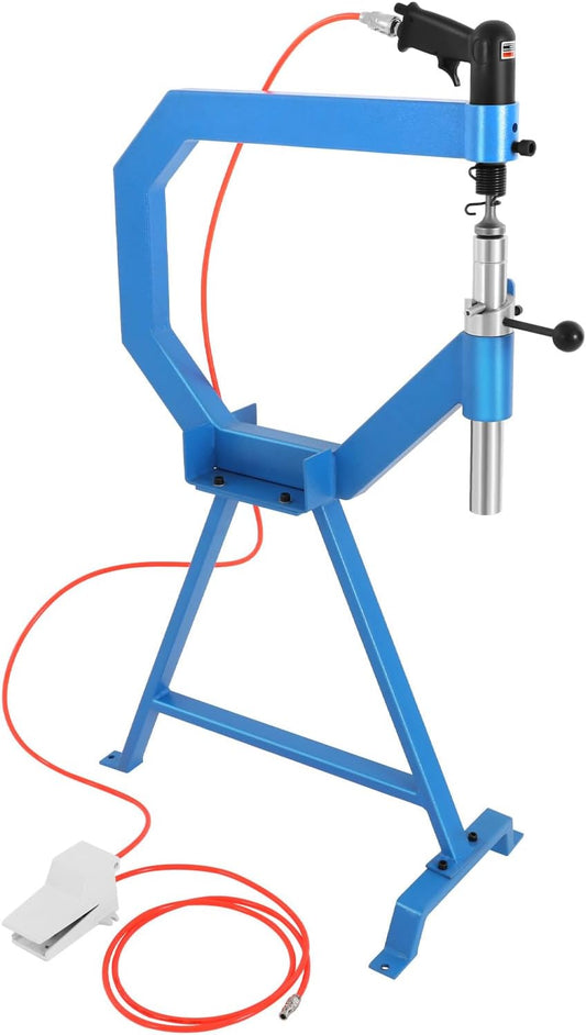 4" Pneumatic Planishing Hammer, 875-1350RPM Planishing Hammer Bending Machine 1 "2 "3 "Anvil Size Sheet Metal Shaping Machine 50-100PSI Airpress Tool Polierhammer with Stand & Pedal for Industrial
