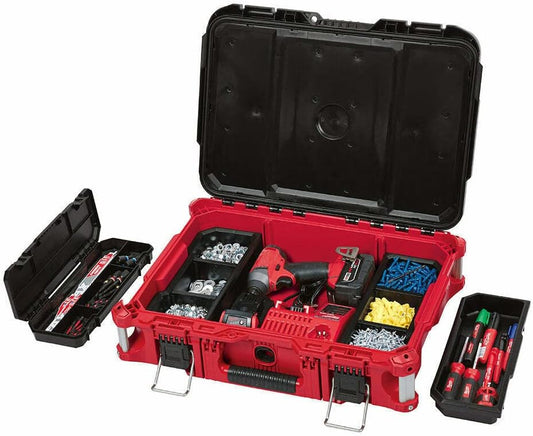 Milwaukee Packout 22 in. Tool Box - IP65 Waterproof, 75lbs Capacity, 22.1 x 16.1 x 6.6 in