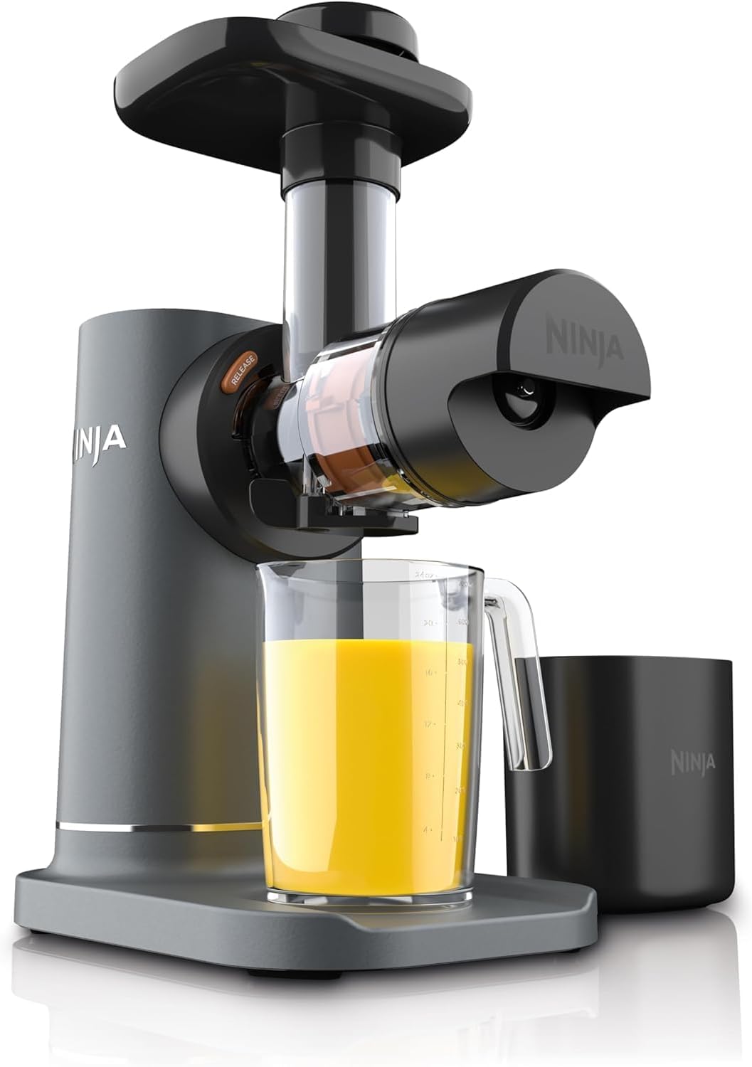 Ninja JC151 NeverClog BPA-Free Cold Press Juicer with Total Pulp Control and 2 One-Touch Programs (Machine Gray, Renewed)