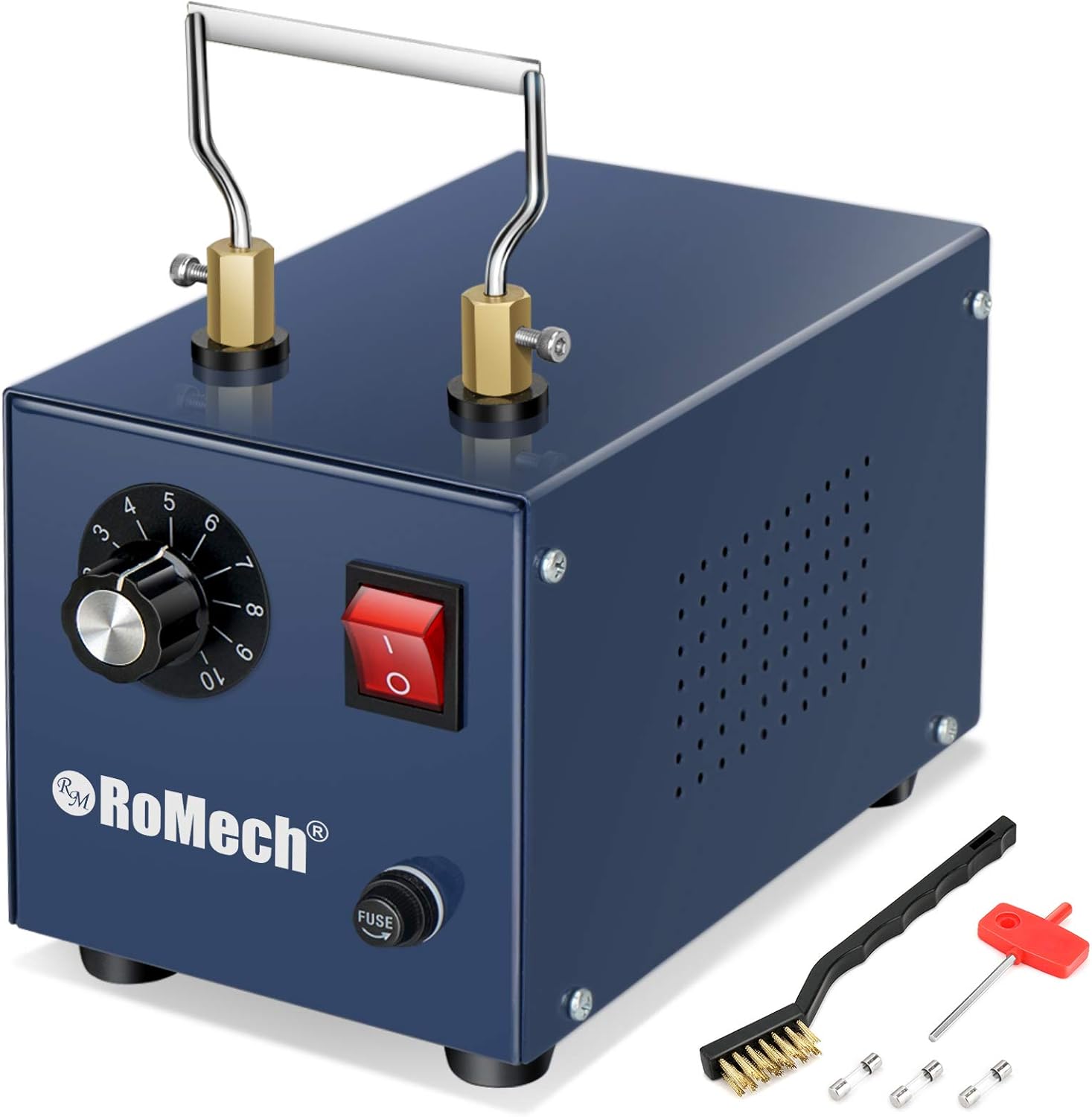 ROMECH 120W Adjustable Electric Rope Cutter, Hot Knife Thermal Blade, Bench Mount Cutting Tool Kit for Braid Fabric Webbing Belting Ribbon (120W, RM-025)