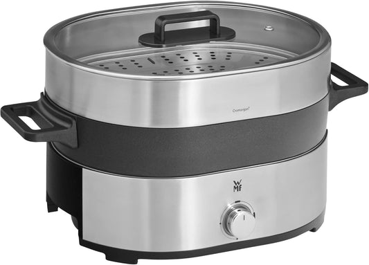 WMF 0415540011 Hot Pot & Steamer, Black, Cromargan