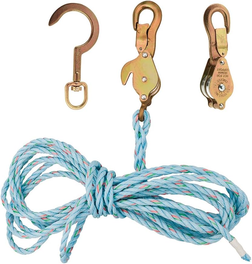 Klein Tools 1802-30SSR Block and Tackle 259 Anchor Hook Spliced