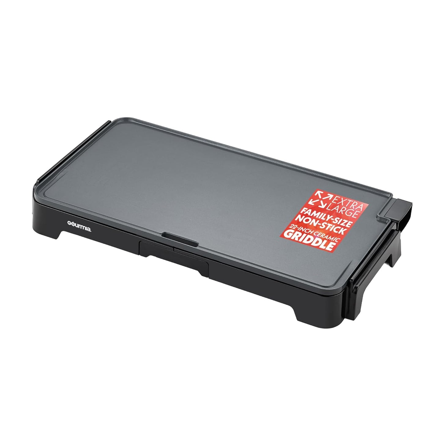 Gourmia 22-Inch XL Electric Griddle Pan - Nonstick Extra Large Ceramic Surface for Breakfast, Pancakes - Non-Toxic Flat Top Cooker - Countertop Kitchen Appliances for Tabletop Indoor Cooking