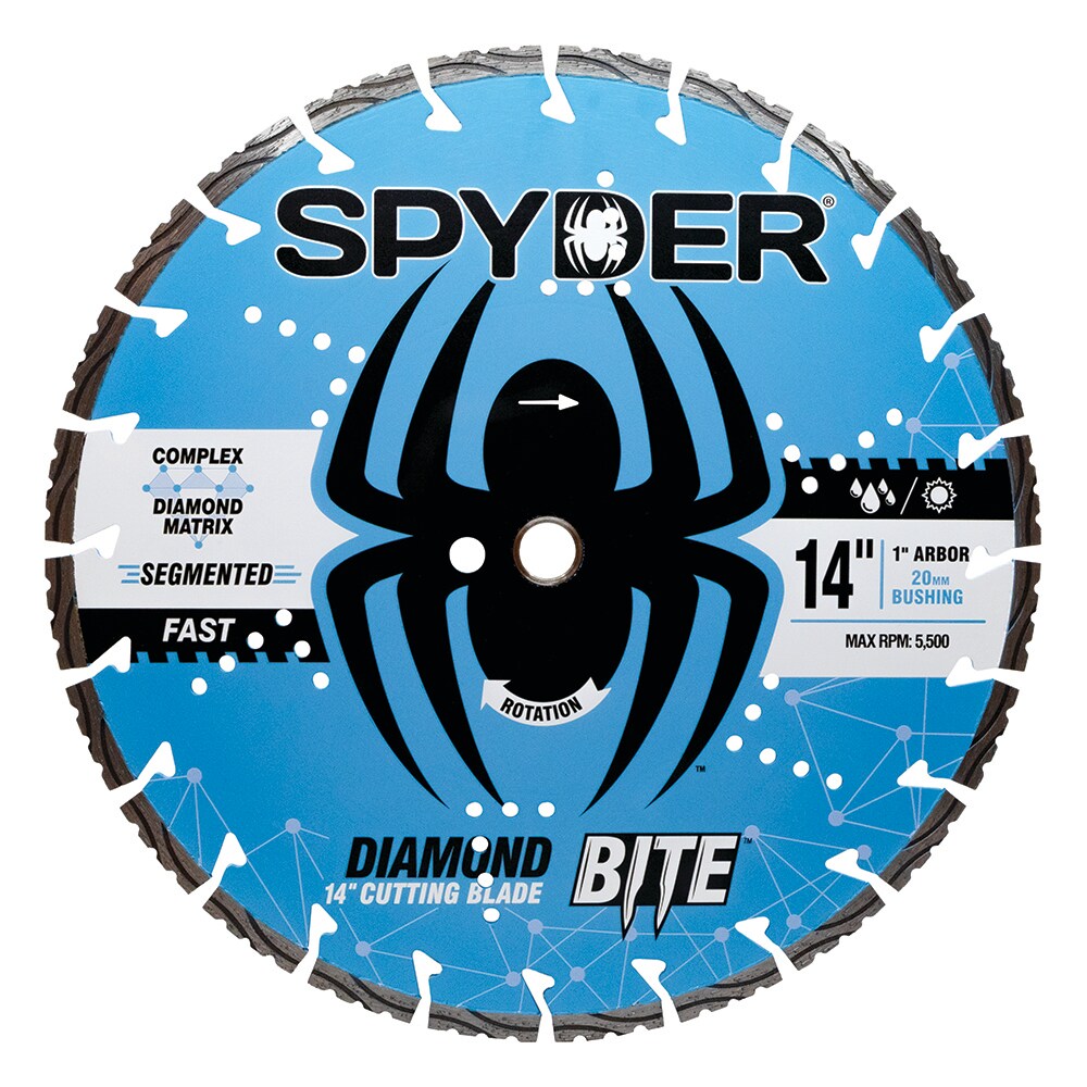 Spyder Diamond Bite 14-in Wet/Dry Segmented Rim Diamond Saw Blade 14126