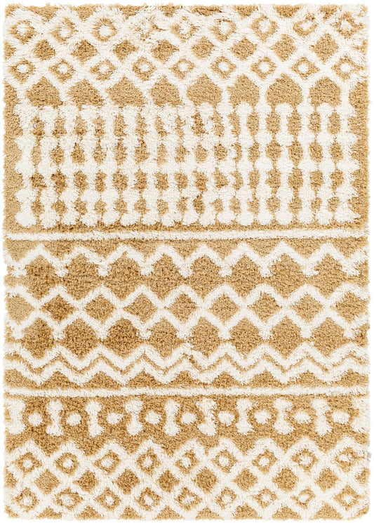 Livabliss Urban Shag 8 x 10 (ft) Flatweave Yellow Rectangular Indoor Medallion Global Pet Friendly Area rug