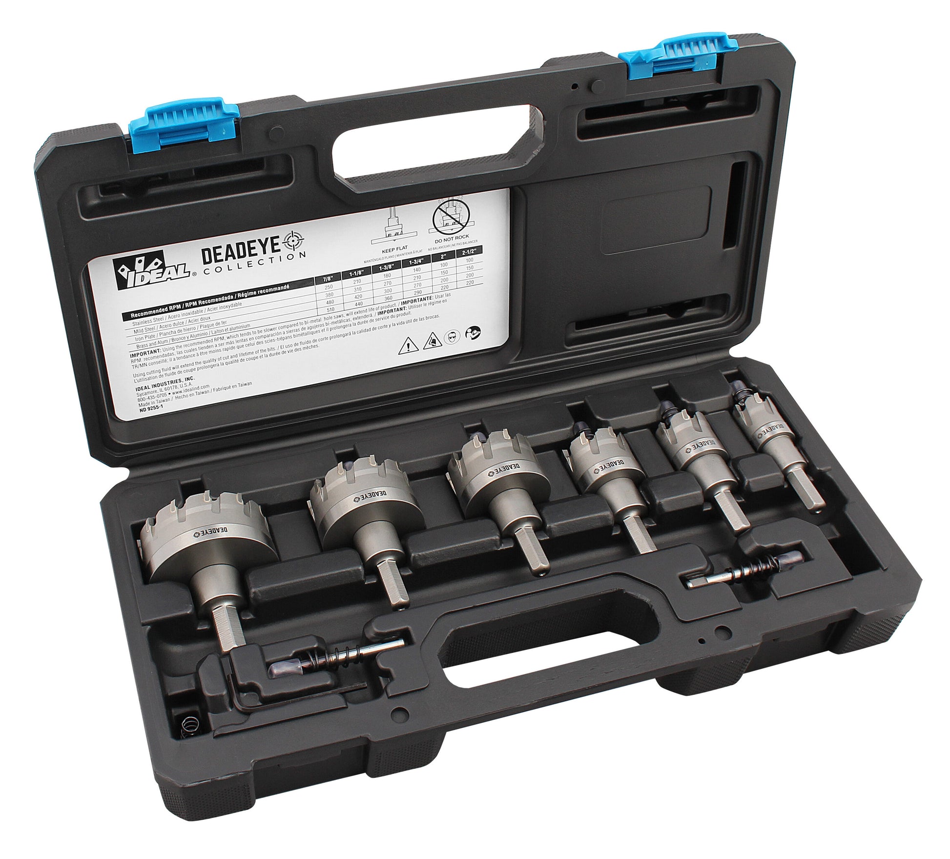 IDEAL 1-in Carbide-tipped Arbored Hole Saw Kit with Hard Case 36-814