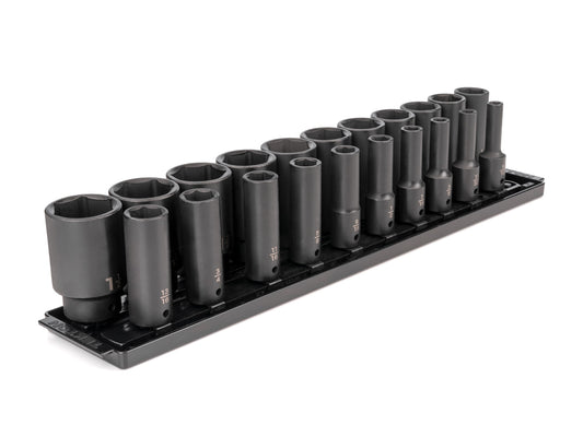 TEKTON 21-Piece Standard (SAE) 1/2-in Drive Set 6-point Impact Socket Set SID92103