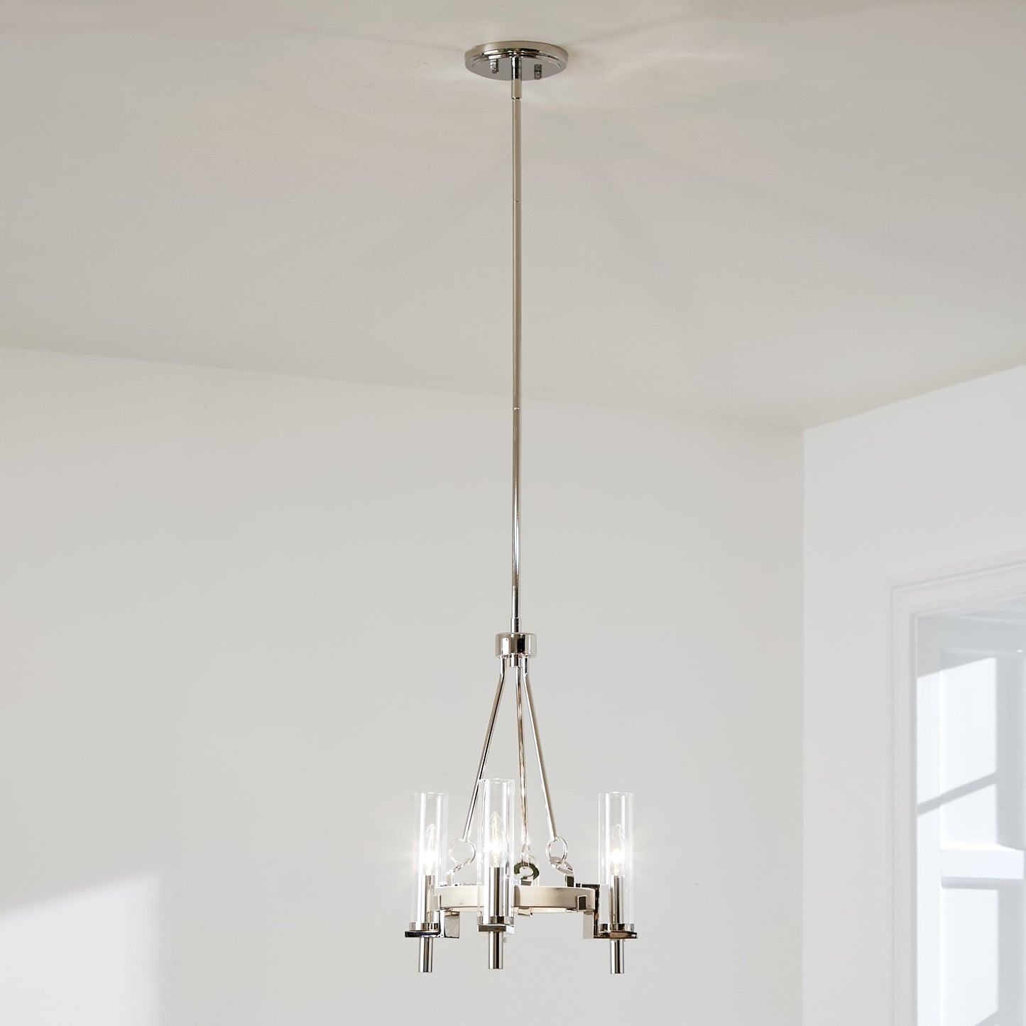 Kichler Telan 3 -Light Off-white Farmhouse For Use in Bedrooms, Dining Rooms, Foyers, Kitchens, Living Rooms Chandelier 2470004