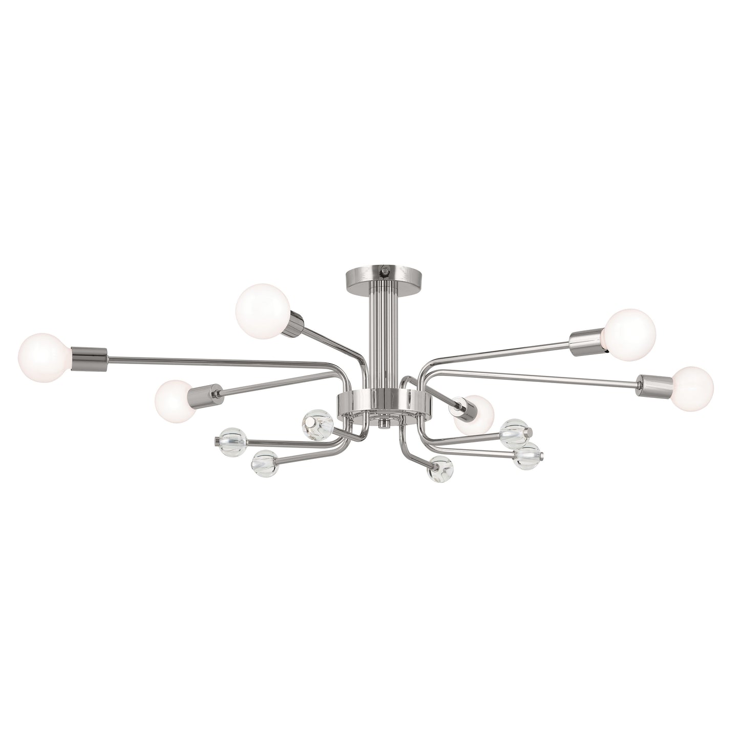 Kichler Ocala 6 -Light 24.25-in Polished Nickel Flush Mount Light 5384739
