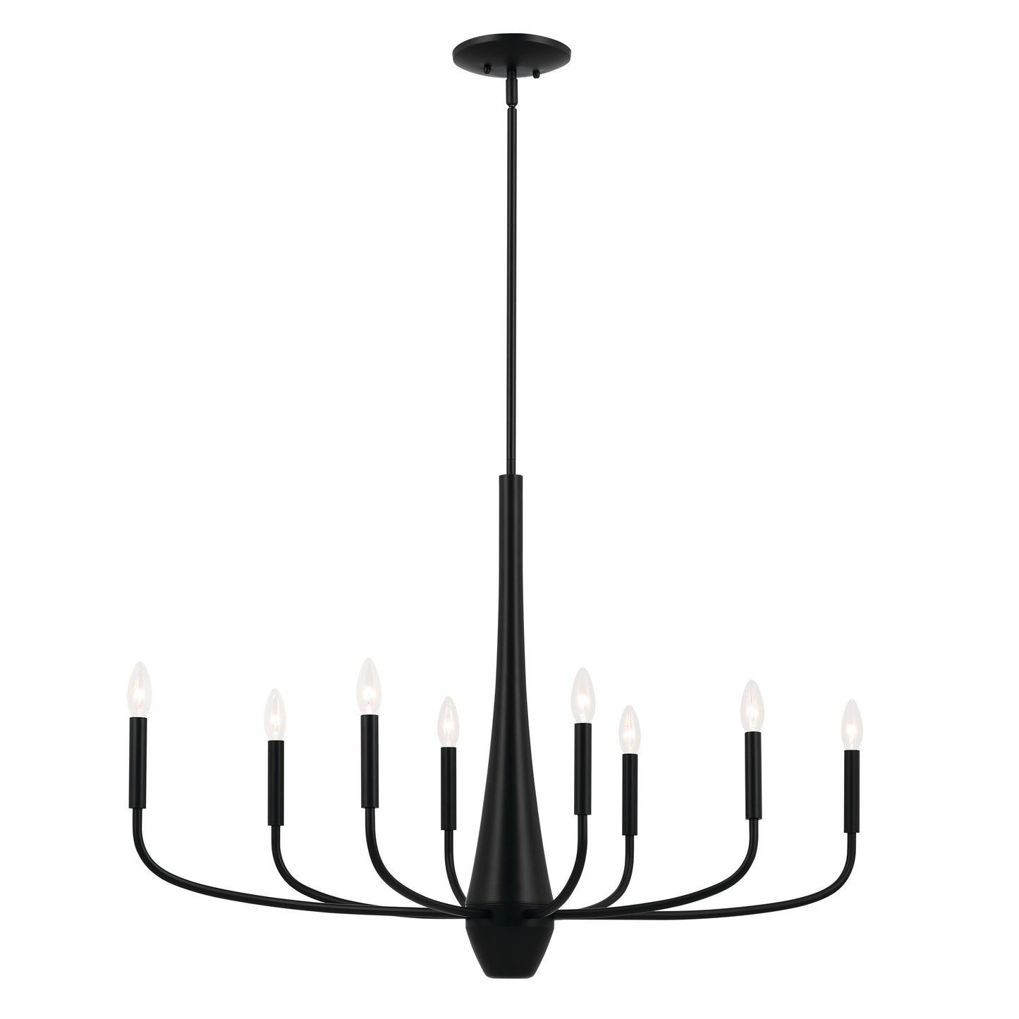 Kichler Deela 8 -Light Black Modern/contemporary For Use in Bedrooms, Dining Rooms, Foyers, Kitchens, Living Rooms Chandelier 5384832