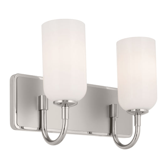 Kichler Solia 14.25-in 2 -Light Polished Nickel Modern/contemporary Vanity light 5384712
