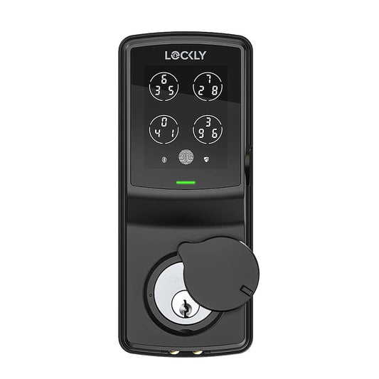 Lockly - Secure Pro Smart Lock Wi-Fi Replacement Deadbolt with 3D Biometric Fingerprint/Keypad/Voice Control Access - Matte Black