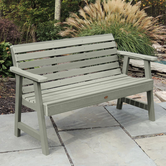 highwood Weatherly 60.6-in W x 33.8-in H Eucalyptus Plastic Garden Bench