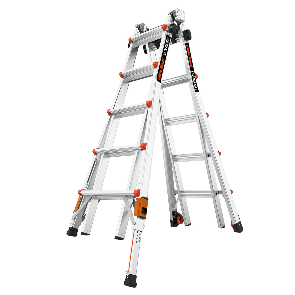 Little Giant Ladders Leveler 2 M22 with Leg Levelers 22-ft Reach Type 1a- 300-lb Load Capacity Telescoping Multi-Position Ladder 16502T-803