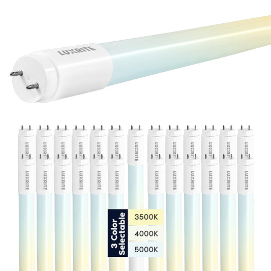 Luxrite 32 -Watt EQ T8 Tunable White Dimmable LED Tube Light Bulb 25 -Pack