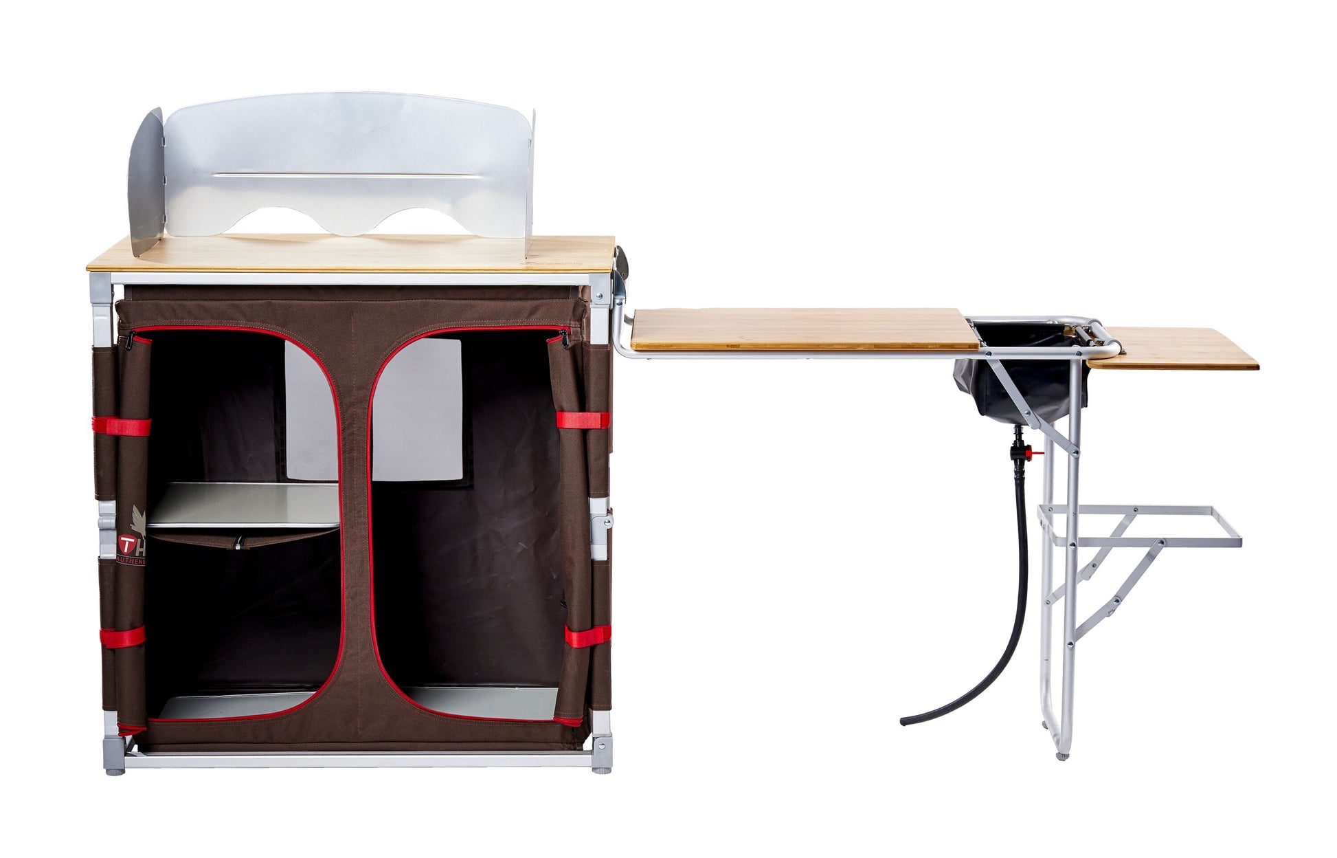 Thiessens Black Wood Folding Grill cart