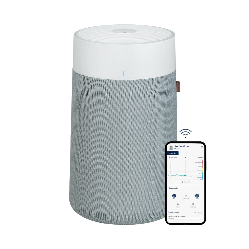 Blueair Blue Pure Max 4-Speed Smart White HEPA Air Purifier ENERGY STAR (Covers: 219-sq ft) 110057