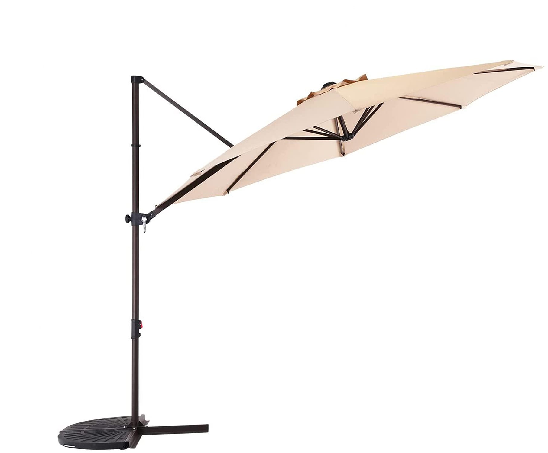 BANSA ROSE 10-ft Aluminum Beige Market Patio Umbrella