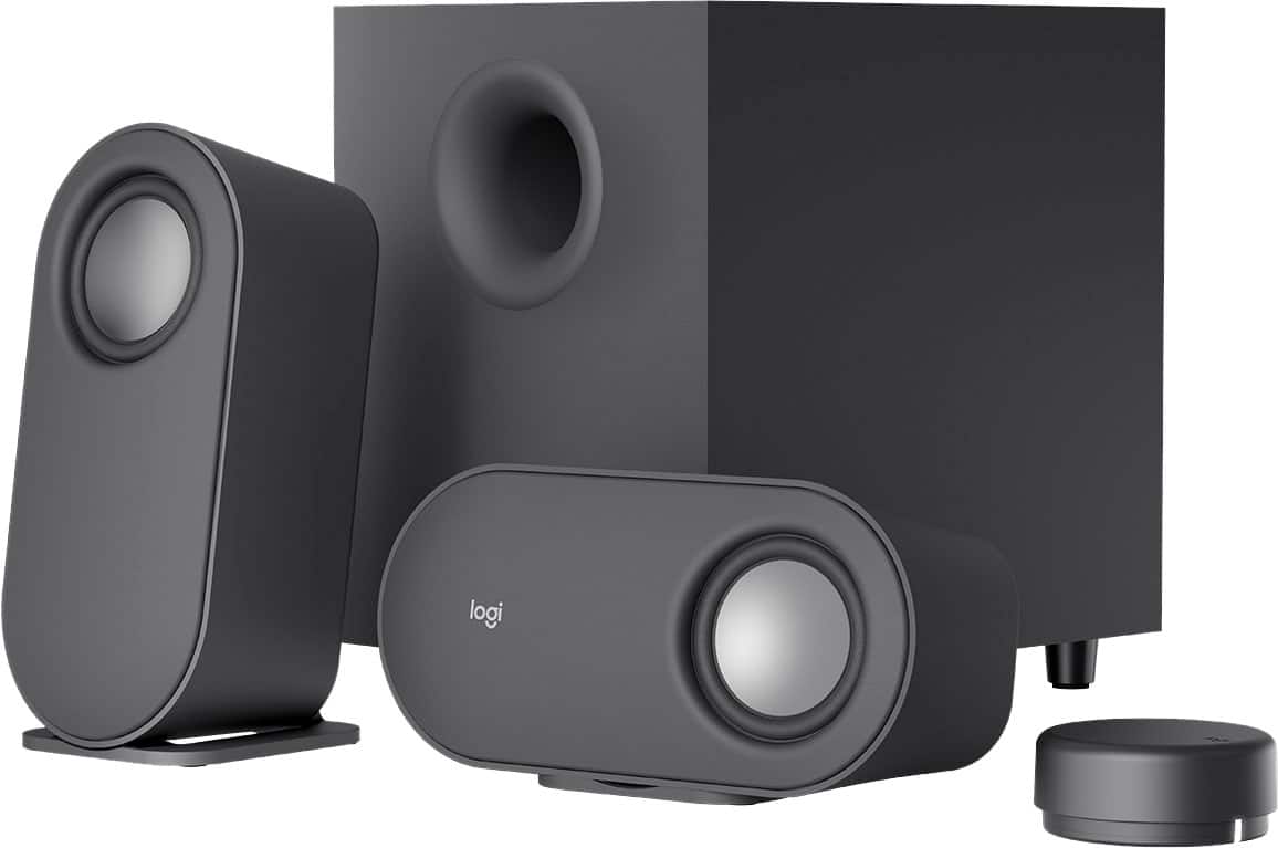 Logitech - Z407 2.1 Bluetooth Computer Speaker System with Wireless Control (3-Piece) - Black