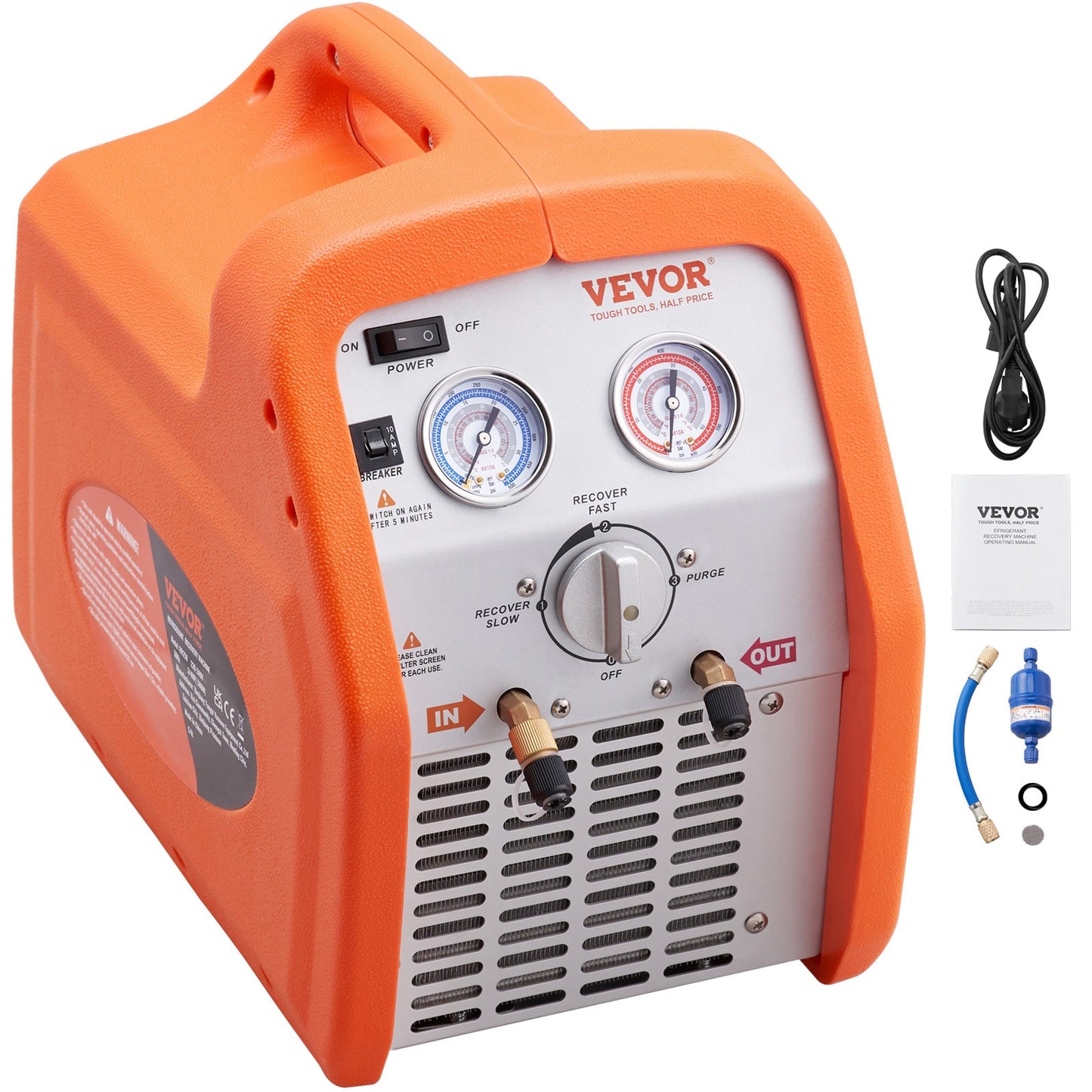 VEVOR Refrigerant Recovery Machine 9.8-in W x 14.2-in H Portable Refrigerant Recovery Unit LMHSJBXSYS1HPKIWAV1