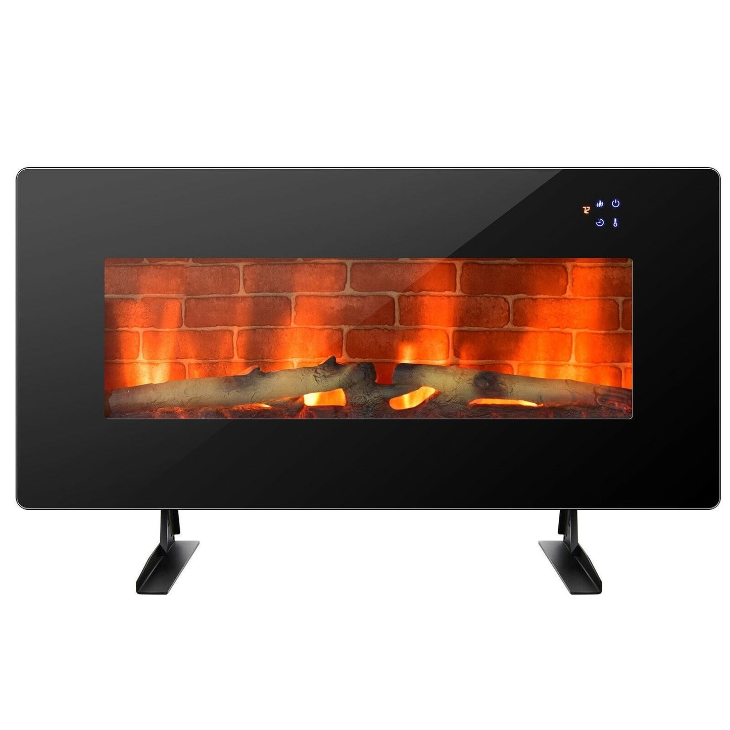 BABOOM 36-in W Black Fan-forced Electric Fireplace BOM-68US-BK-CO
