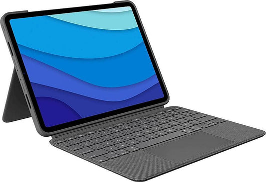 Logitech - Combo Touch iPad Pro Keyboard Folio for Apple iPad Pro 11" (1st, 2nd, 3rd & 4th Gen) with Detachable Backlit Keyboard - Oxford Gray