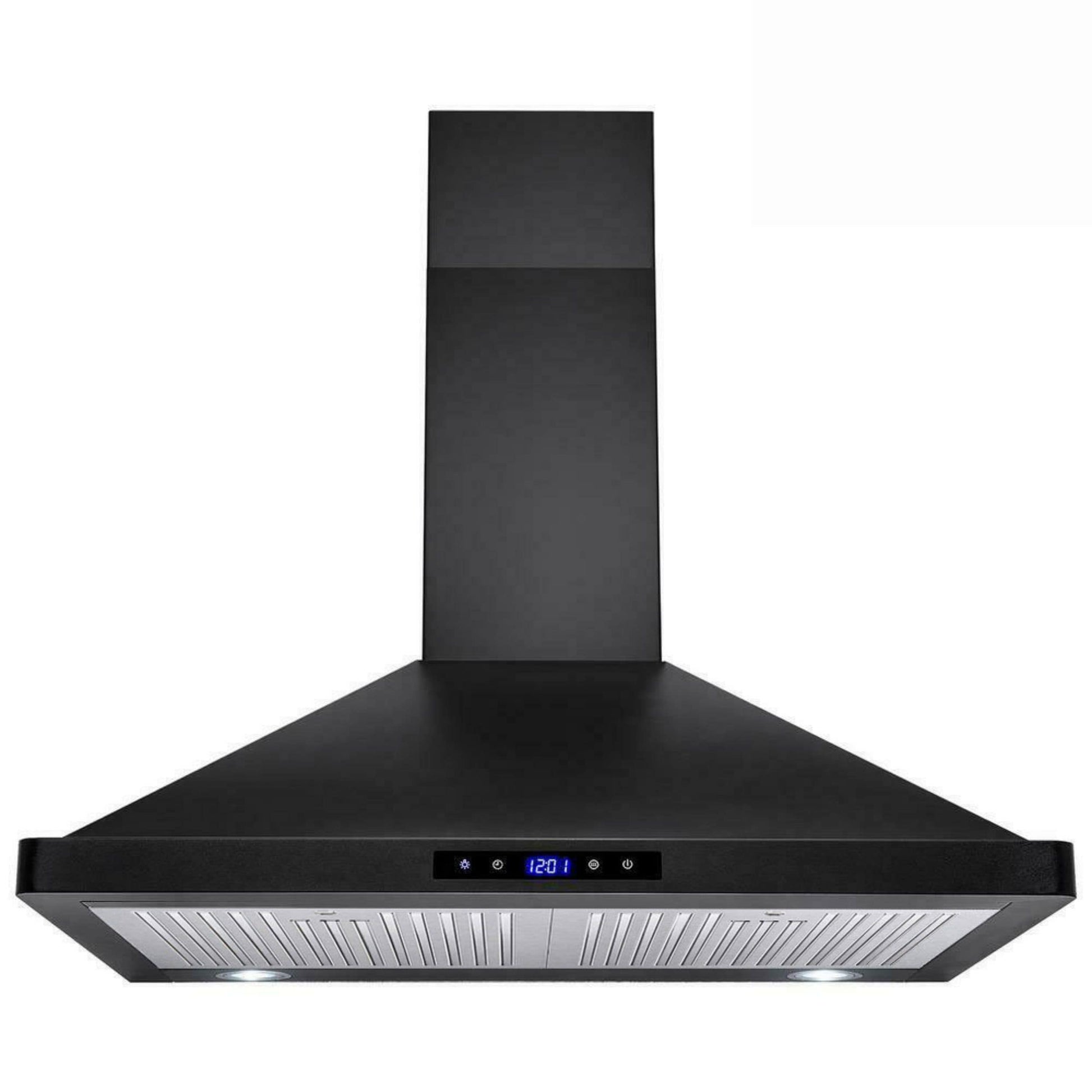 Maocao Hoom 30 inch Ducted 350-CFM Black Wall-Mounted Range Hood