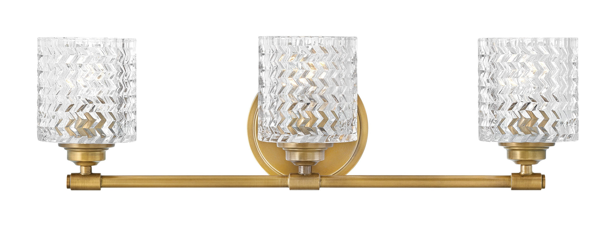 Hinkley Elle 24-in 3 -Light Brushed Brass Traditional Vanity light 5662971