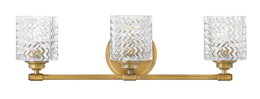 Hinkley Elle 24-in 3 -Light Brushed Brass Traditional Vanity light 5662971
