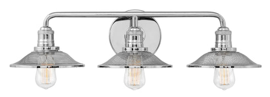 Hinkley Rigby 27-in 3 -Light Polished Nickel Industrial Vanity light 5663004