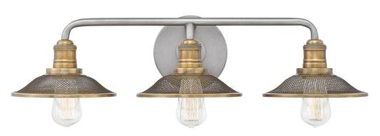 Hinkley Rigby 27-in 3 -Light Antique Nickel Industrial Vanity light 5662923