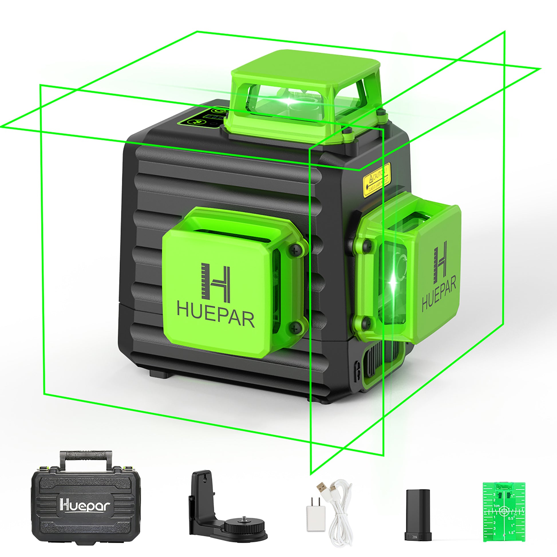 Huepar 200-ft Green Self-Leveling Cross-line Laser Level B03CG