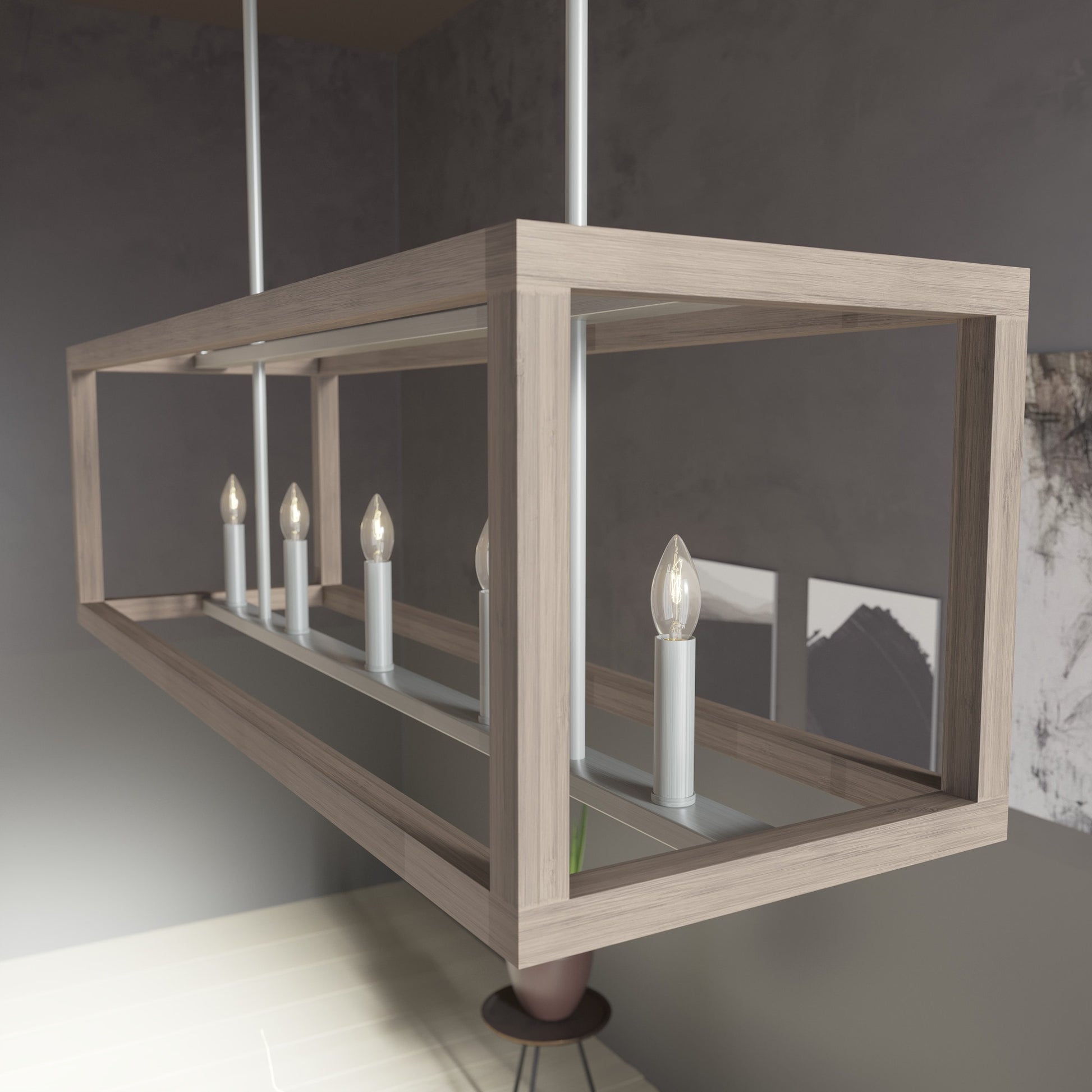 Hunter Squire Manor 5 -Light Brushed Nickel Modern/contemporary For Use in Bedrooms, Dining Rooms, Foyers, Kitchens, Living Rooms Chandelier 3830550