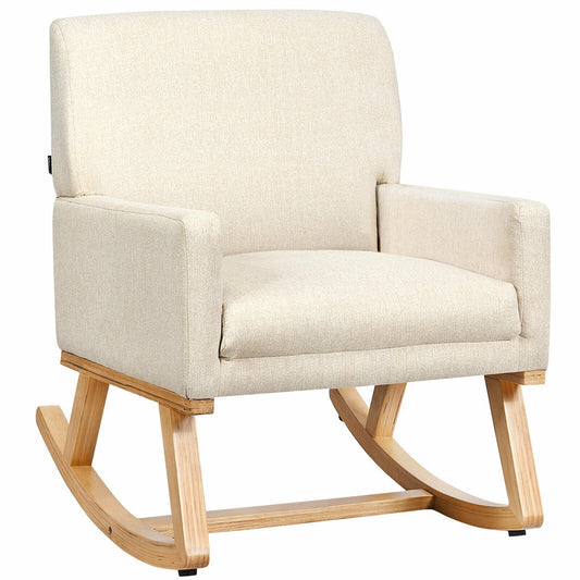 LIVIZA Modern Beige Rocking Chair