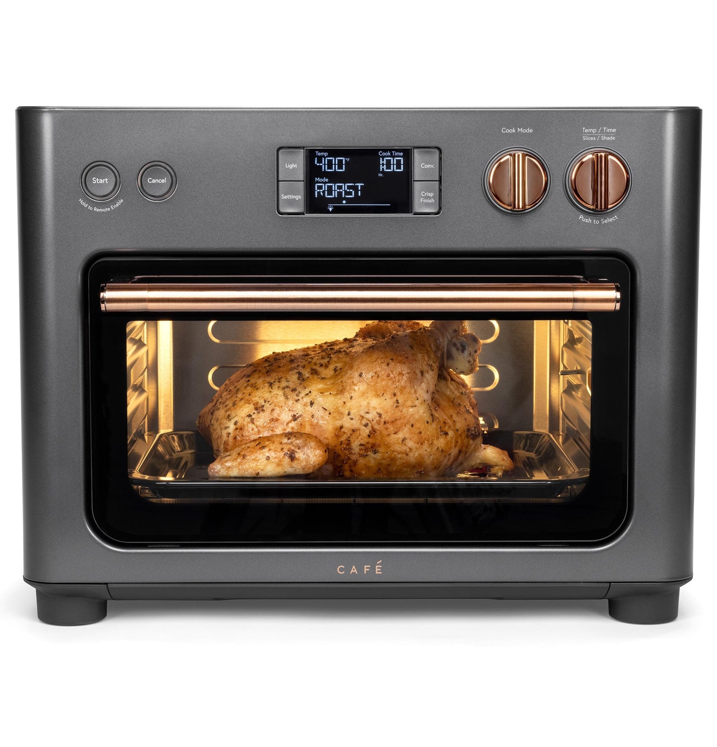 Cafe Couture 6 -Slice Black Wi-Fi Compatible Smart Toaster Oven Automatic Shut-Off