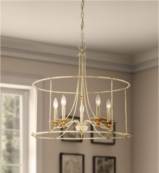 Minka Lavery Westchester County 5 -Light Multiple finishes White Traditional For Use in Bedrooms, Dining Rooms, Foyers, Living Rooms Chandelier 2676436