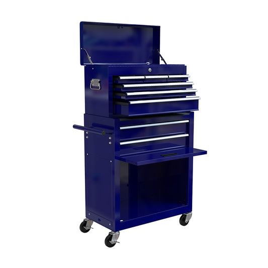 Runesay Top Tool Chests 13-in W x 42.8-in H 8-Drawer Steel Tool Chest (Blue) TOOBOX-05